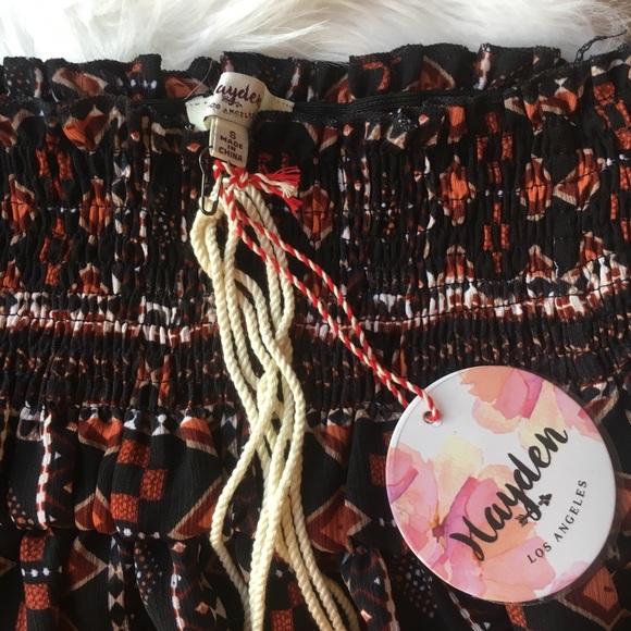 {Hayden} Adorable Black and Red Boho Dress - Picture 2 of 4